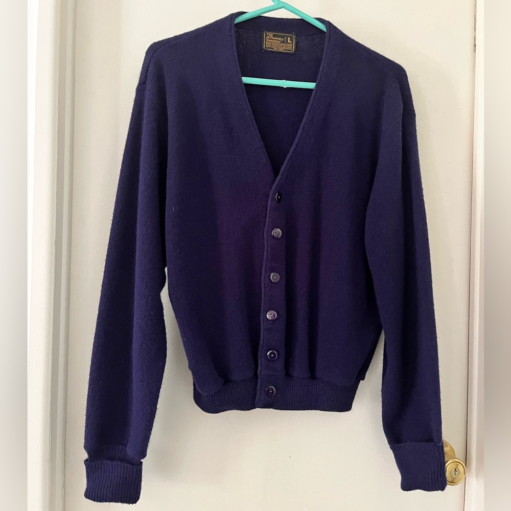 Vintage Navy Cardigan